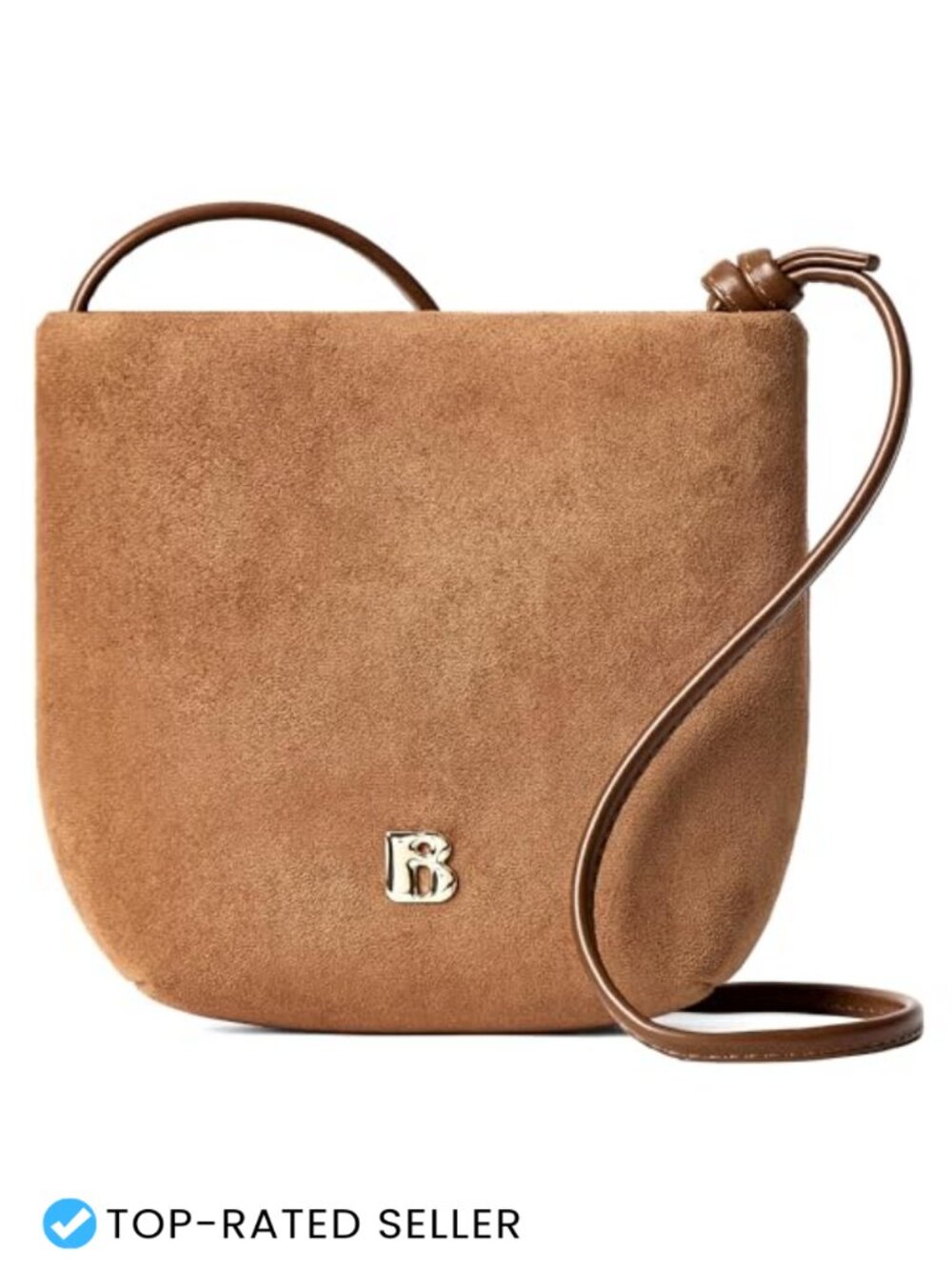 Small Faux Suede Crossbody Bag Cell Phone Purse Adjustable Knot Strap